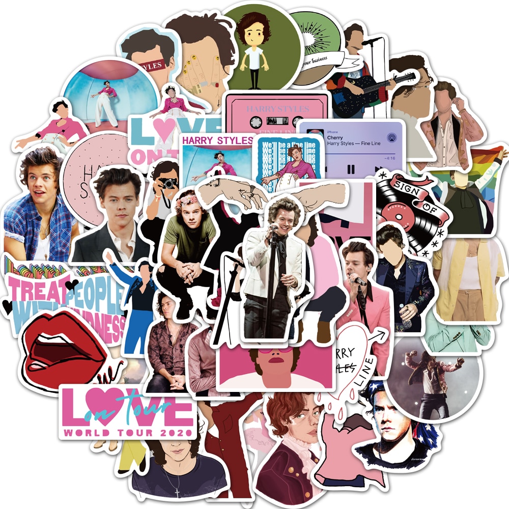50Pcs Not Repeat British Singer Harry Style Stickers