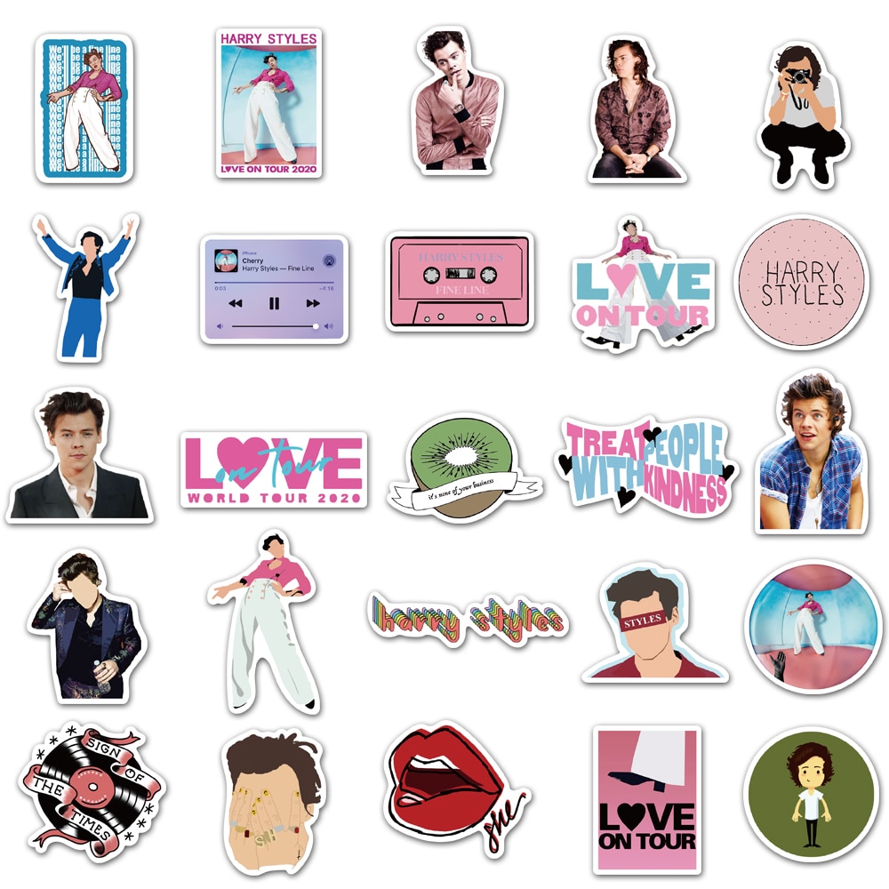 50Pcs Not Repeat British Singer Harry Style Stickers