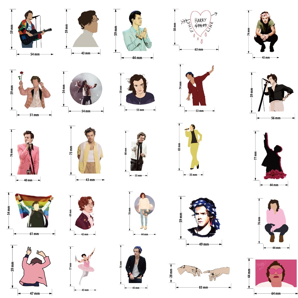 50PCS Singer Harry Styles Stickers